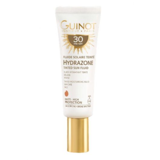 Fluid de fata Guinot Hydrazone Tinted Sun Fluid SPF30, solar hidratant nuantator, 50ml